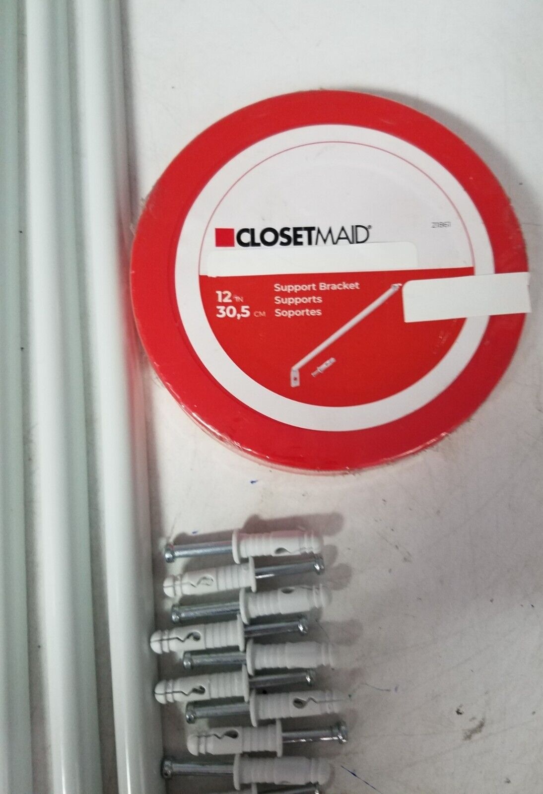 Lot of 12 ClosetMaid 21775 12" Support Brackets For 12" Wire Shelf W/anchors