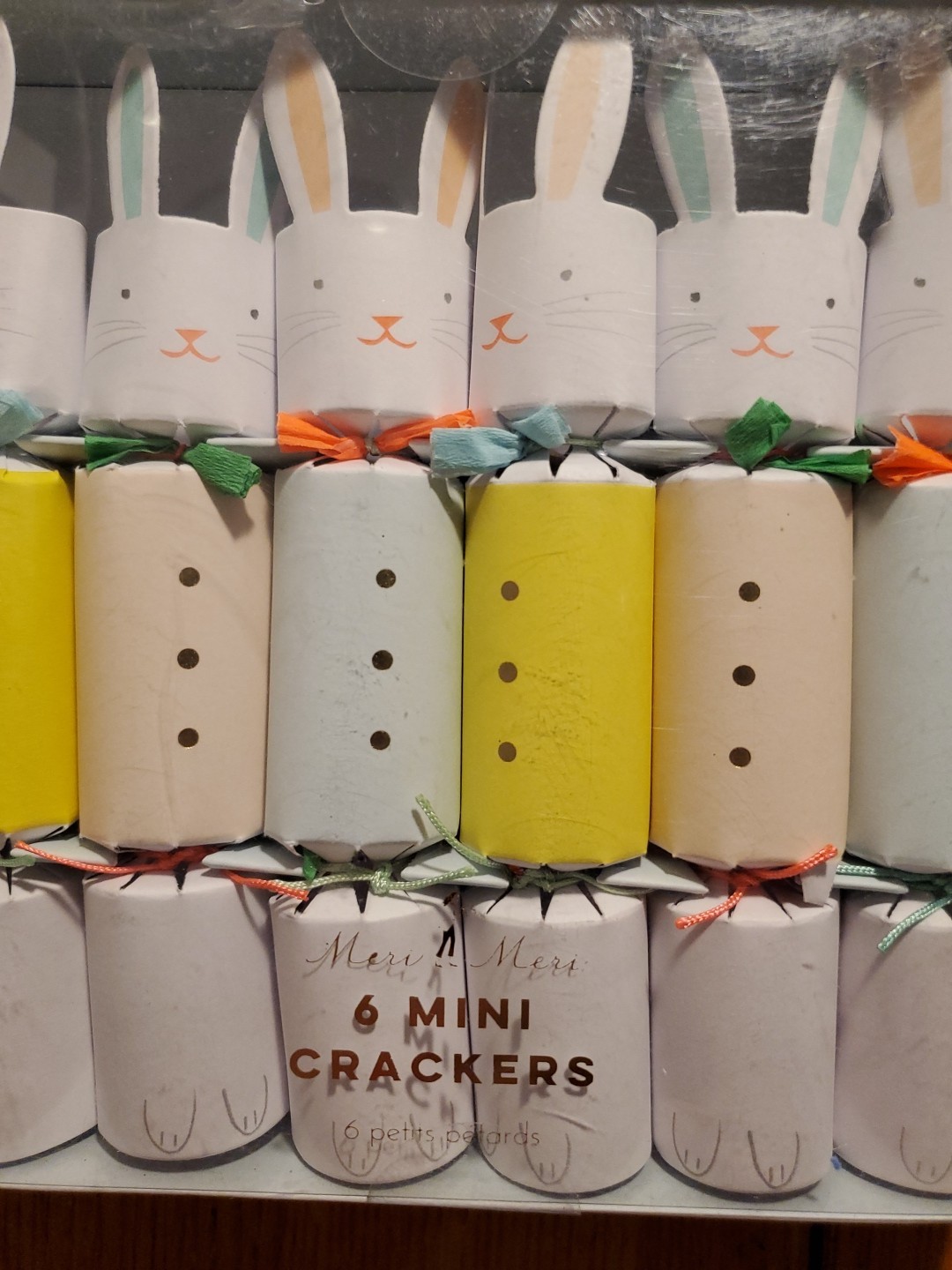 Meri Meri 2 Packages Spring Easter Bunny Rabbits 🐇 6 Mini Surprise Crackers