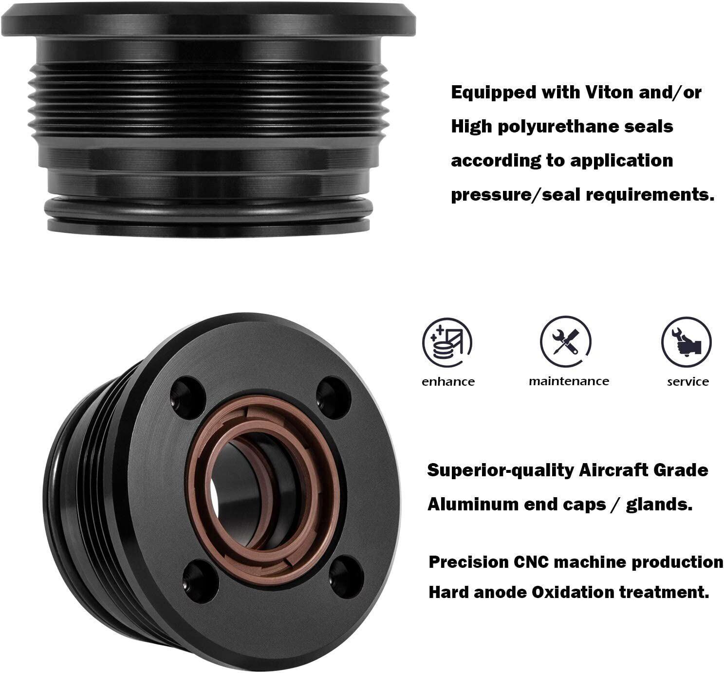 2Pcs Trim Tilt Cylinder RAM End Cap Rebuild Repair Kit for Volvo Penta 290 DP SP