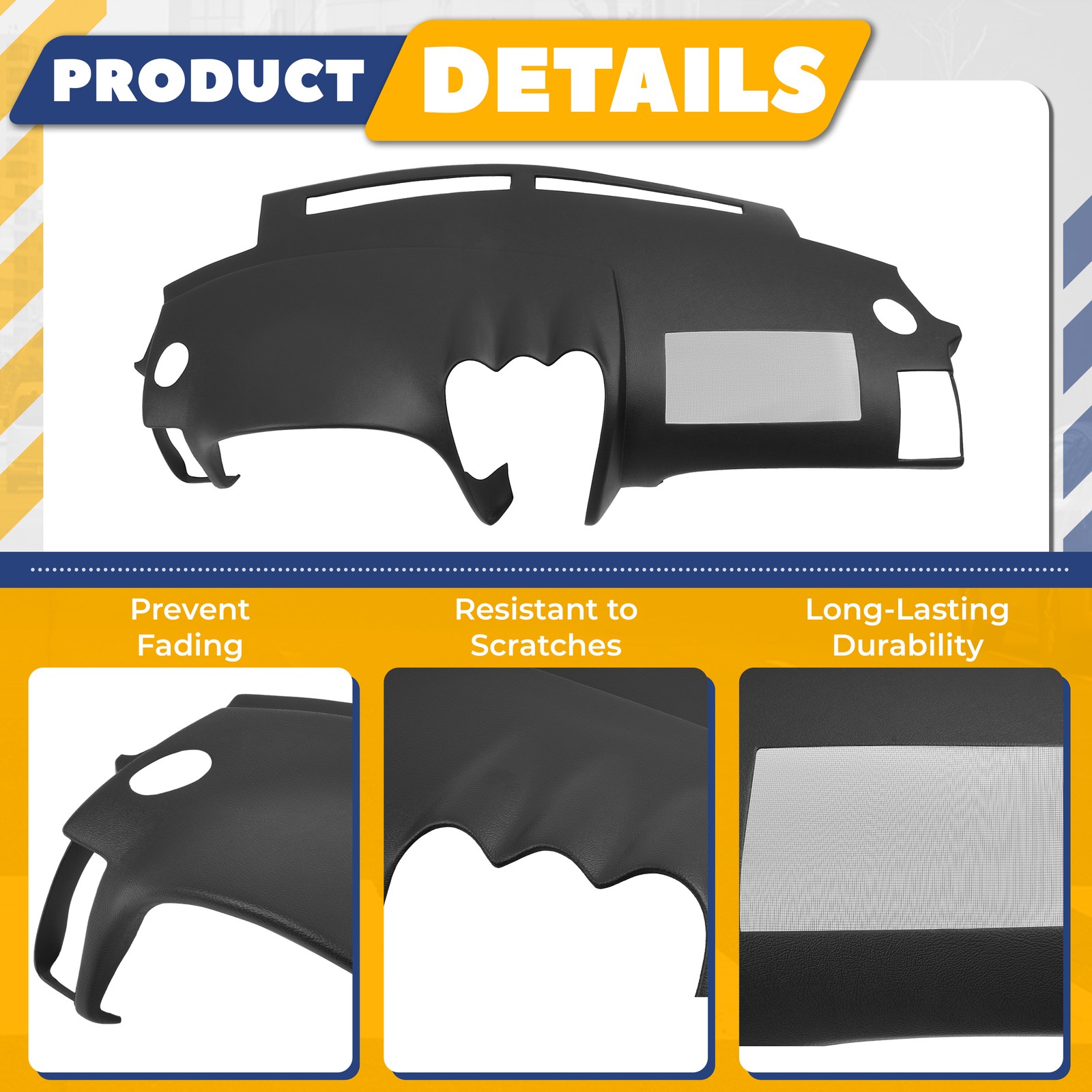 Molded Dashboard Cover Center Dash Cap Overlay Black For Nissan Altima 2008-2012