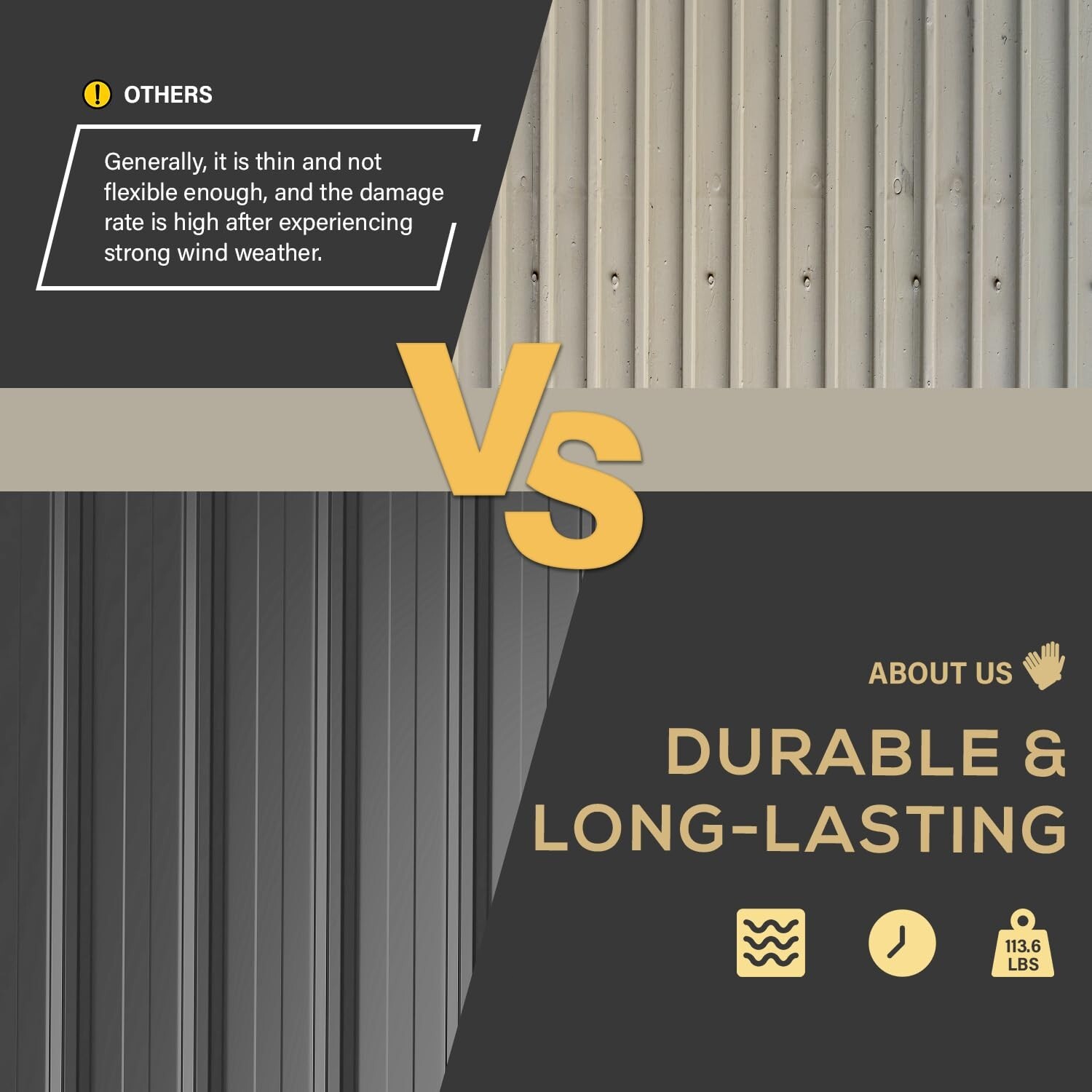 Lean to Garden Storage Shed Outdoor Metal Tool House w/ Lockable Door Multi-size