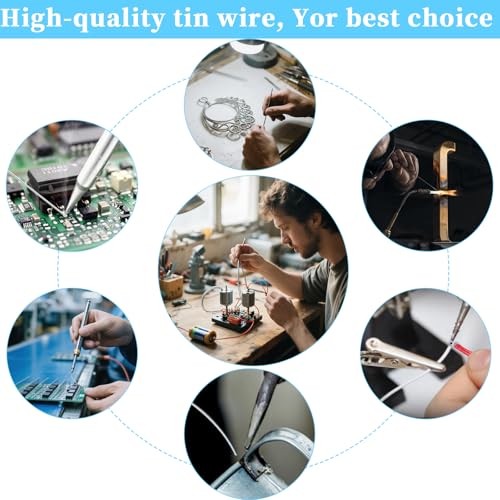 63-37 Tin Lead Rosin Core Solder Wire for Electrical Soldering (0.8mm 50g)