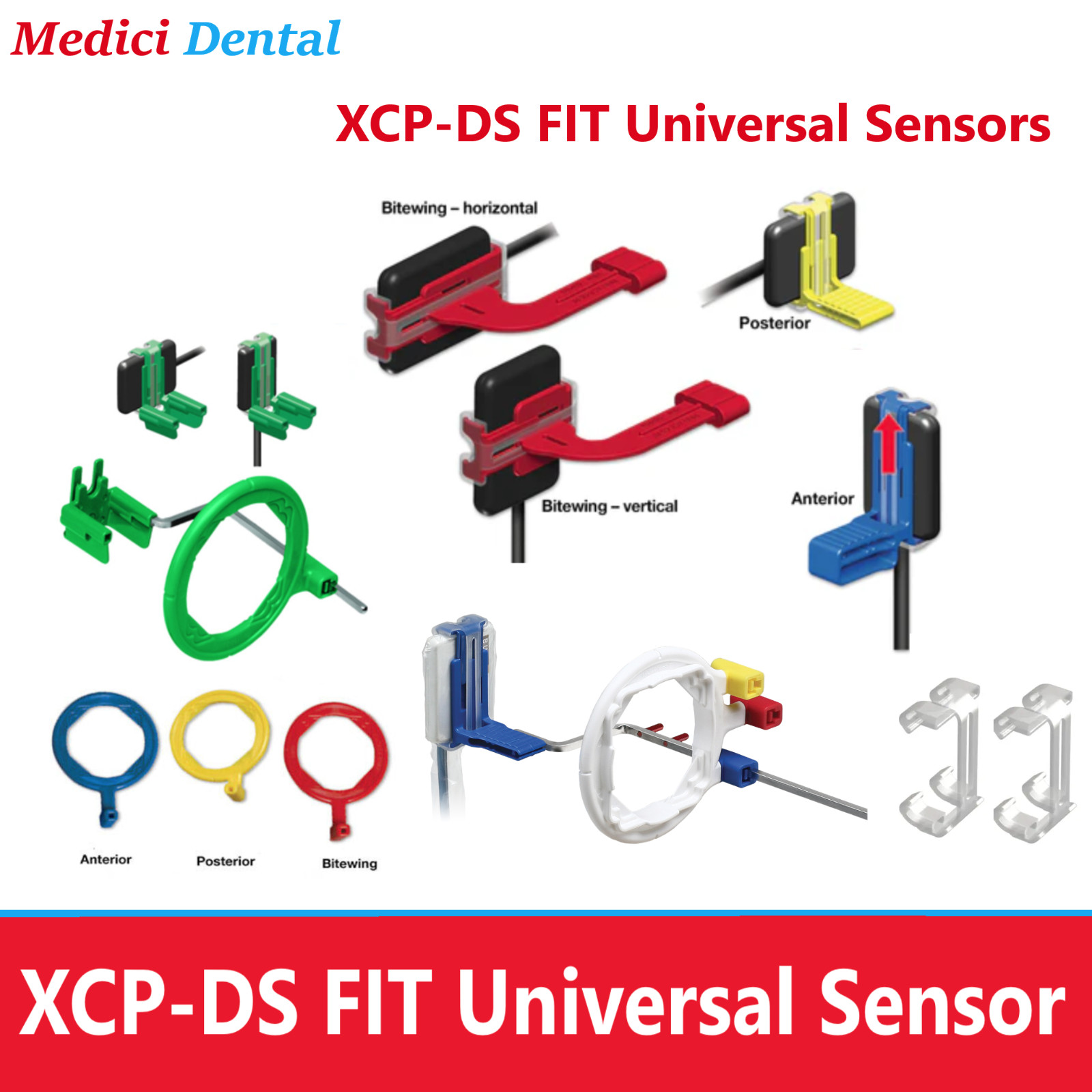 Dental X-Ray XCP-DS FIT Rinn Universal Sensor Holders Biteblock, Ring, Arm Parts