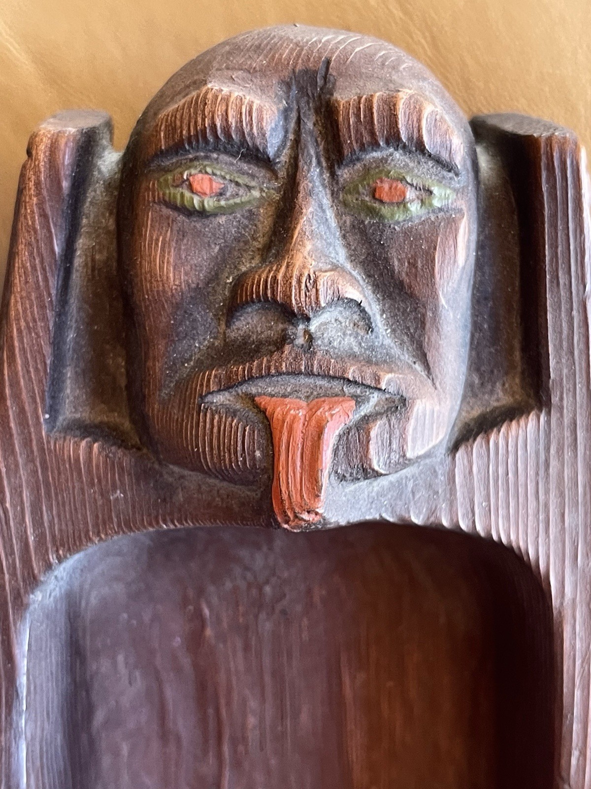 Antique Northwest Coast Carved Reproduction Grease Bowl, Estate Collection