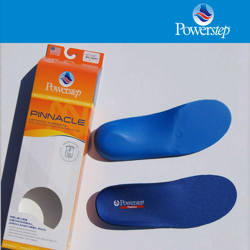 Powerstep Original Pinnacle Full-length Arch Support Insole Size B,C,D,E, F,G,H