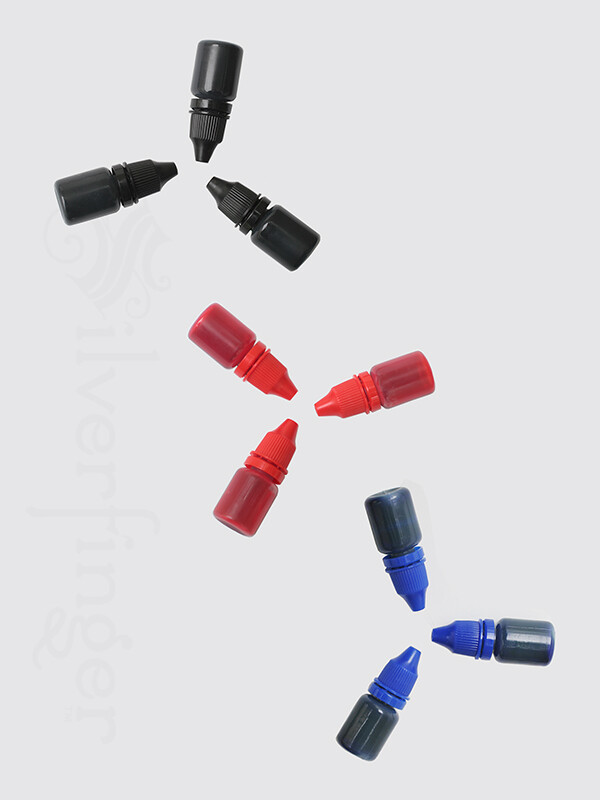 x3 Bottles REFILL INK 30ml for Self-Inking Stamps Hand Stampers Squeeze Bottles