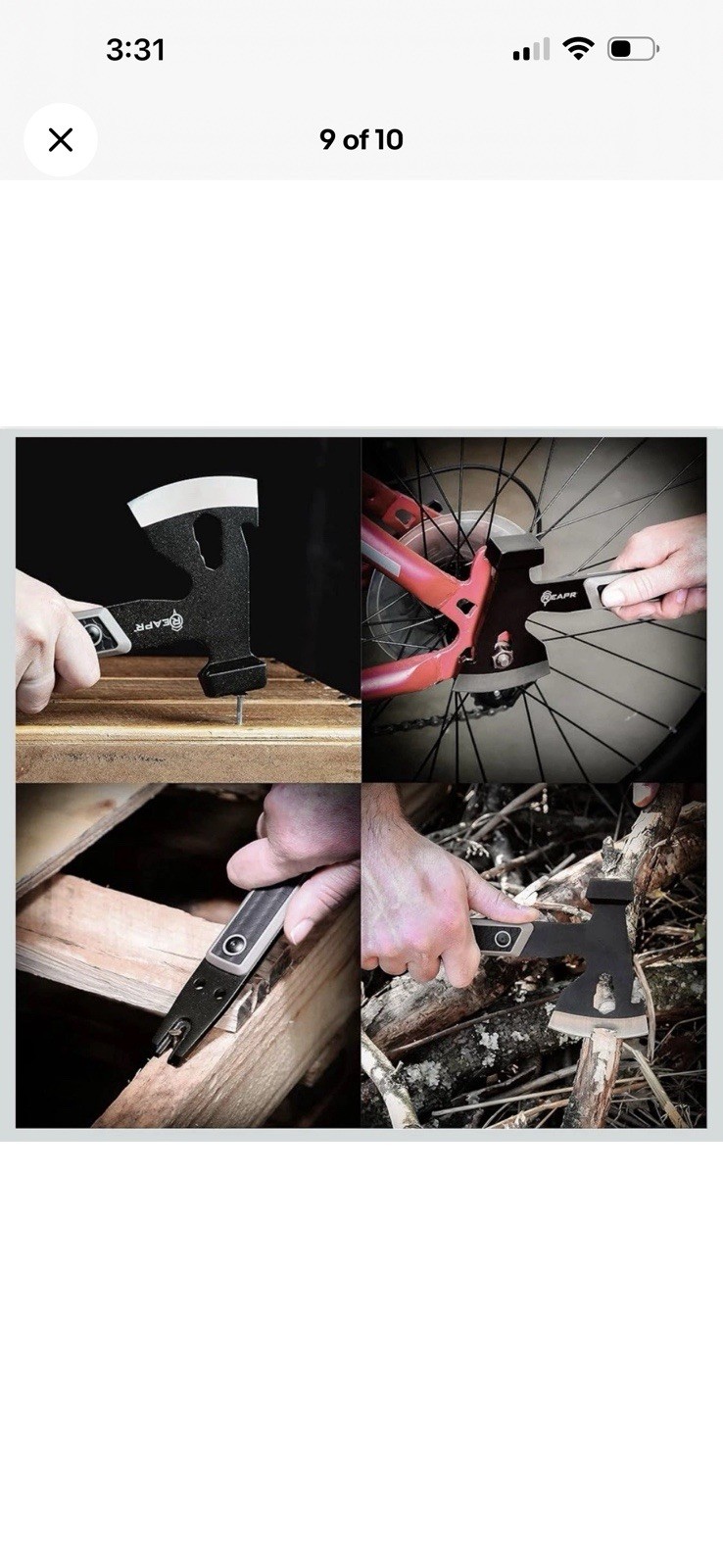 Reapr Versa Camp Ax Multi-tool 3" Blade 168OD Ballistic Sheath Camping Axe