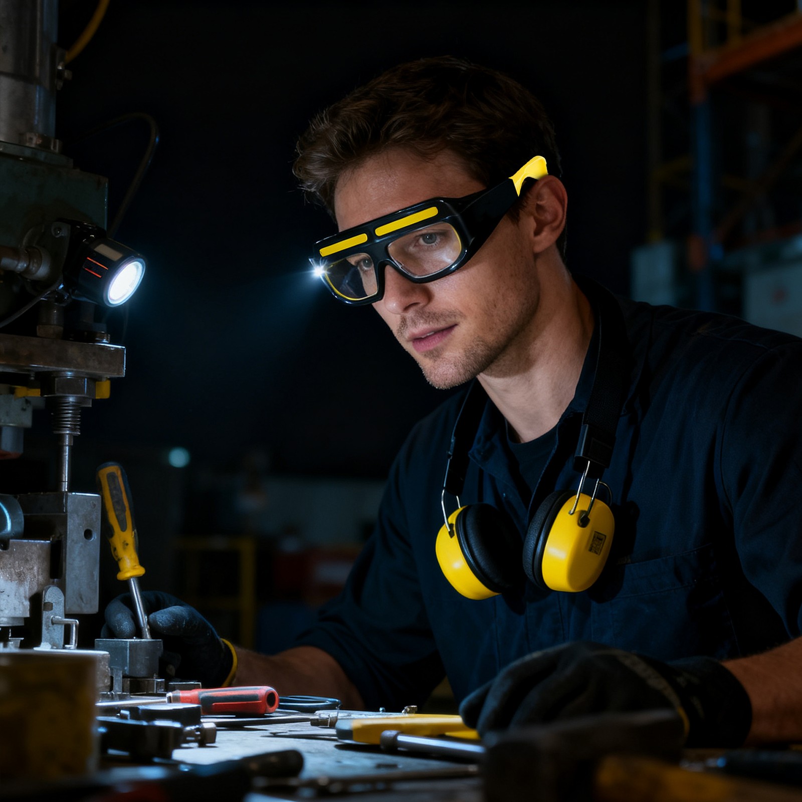 5 Modes LED Glasses Headlights Safety Eyeglass Lamp Work Lights Cycling Recharge