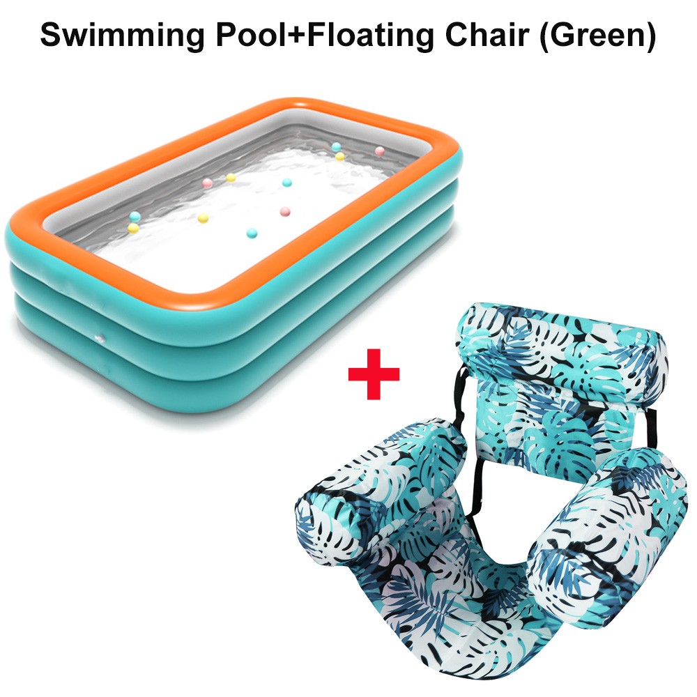 Family Inflatable Swimming Pool ,Inflatable Pool Floats Floating Lounge Chairs