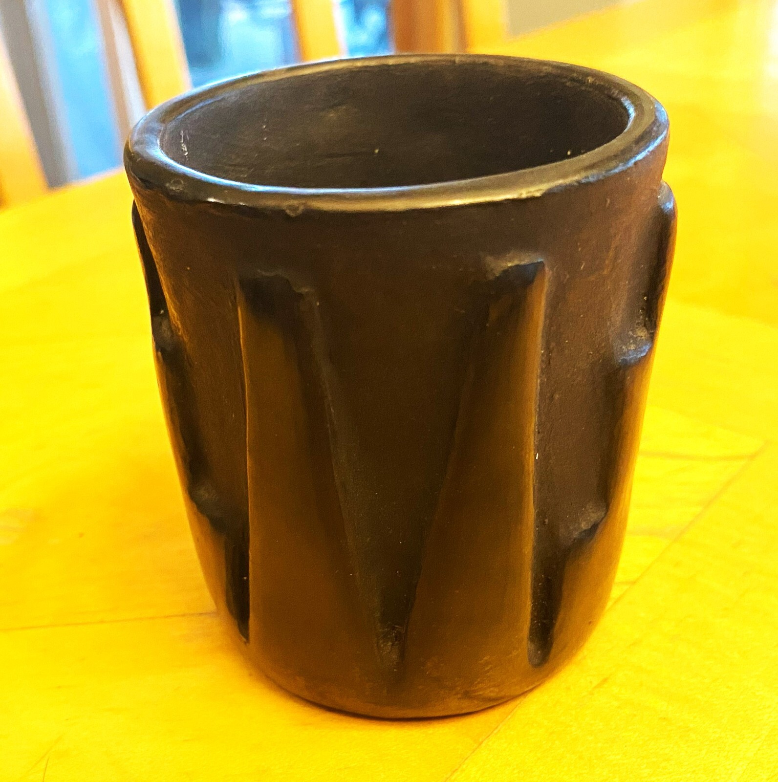 Antique Pueblo Native American Blackware Bowl Signed Rose Gonzalez