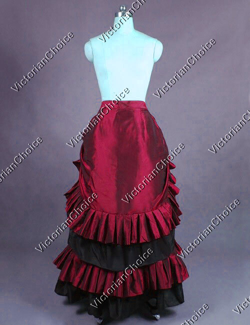 Gothic Victorian Edwardian Bustle Skirt Steampunk Cosplay Vampire Costume K034