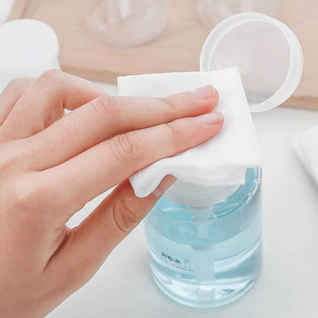 Push Down Empty Liquid Pumping Bottle Dispenser for Nail Polish & Makeup Remover