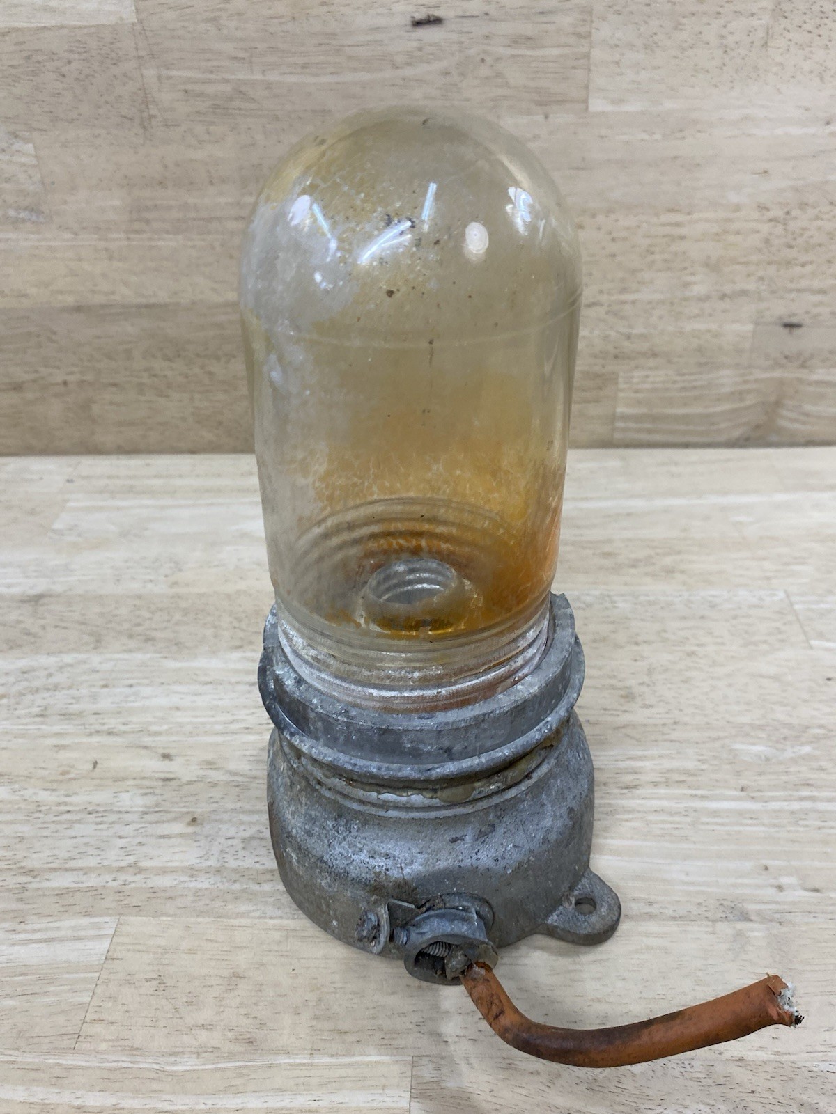 APPLETON EXPLOSION PROOF Glass industrial Light fixture Antique