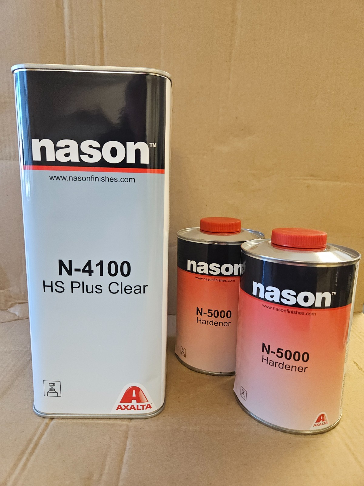 NASON N-4100 HS PLUS EURO CLEAR COAT WITH HARDENER N-5000 AXALTA MADE iN GERMANY