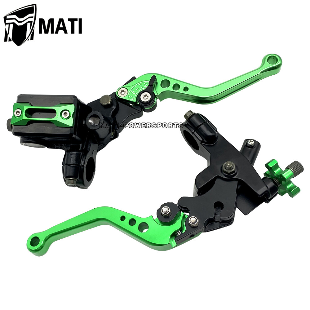 Universal 7/8'' Motorcycle CNC Brake Clutch Master Cylinder Reservoir Lever Set