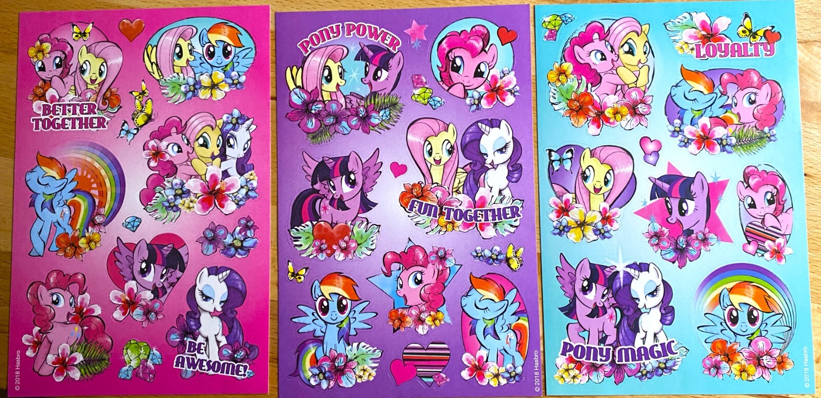 MY LITTLE PONY STICKERS NEW 3 SHEETS FREE SHIP