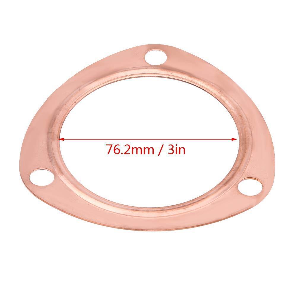 2PCS 3" Copper Header Exhaust Collector Gaskets Flanges Universal 3 Bolt