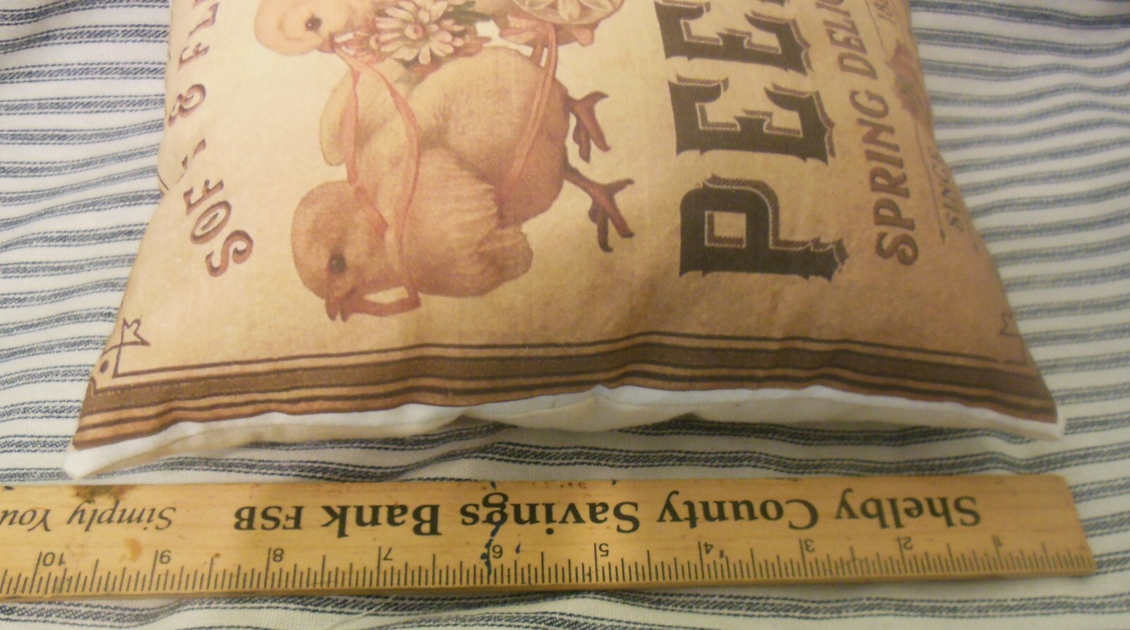 Primitive Peeps / LARGE Pillow Folk Art/Farmhouse/ Ornie/Tuck/Spring Easter