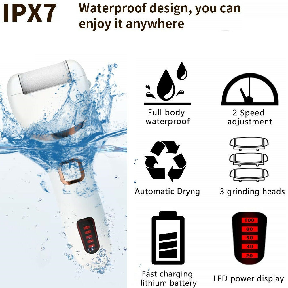 Professional Electric Foot Grinder File Callus Dead Skin Remover Pedicure Tool