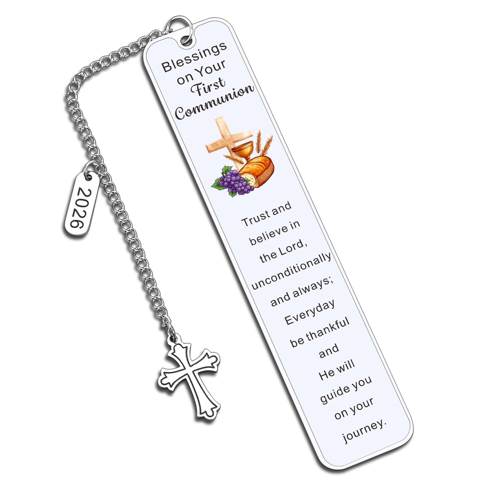 First Communion Gifts for Girls Boys 2026 medium, Silver