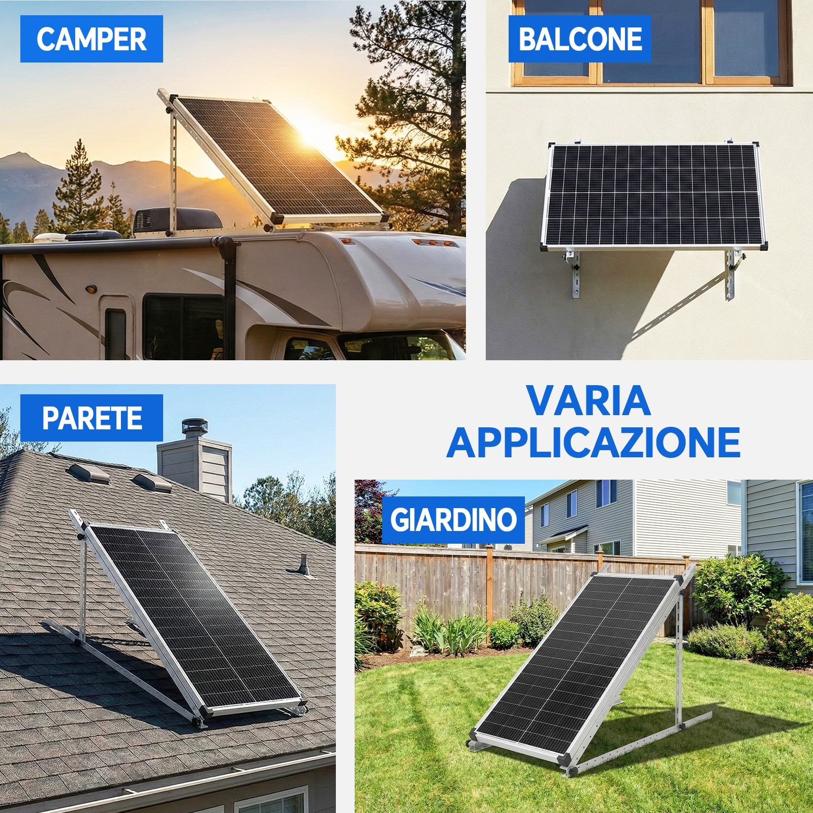 45 inch 0 - 90°Adjustable Solar Panel Mounting Brackets Kit (1/2/4Set) RV System