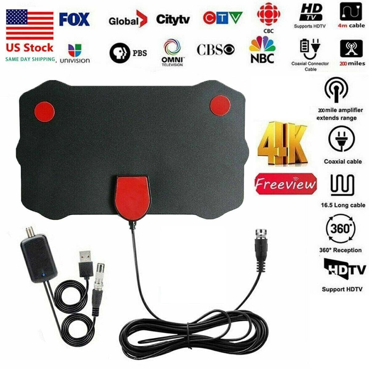 5600 Miles Digital TV Antenna Indoor HDTV Amplified Signal Booster 4K 1080P New