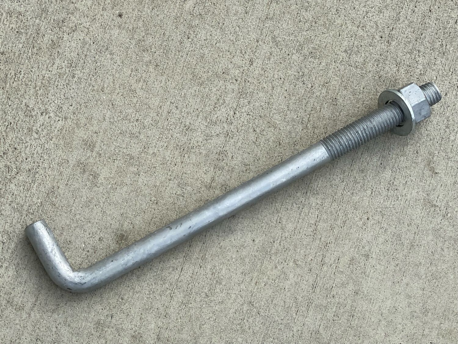 Sandbaggy 3/4" x 12" Threaded Concrete Anchor L-Bolts - Hot Dipped Galvanized