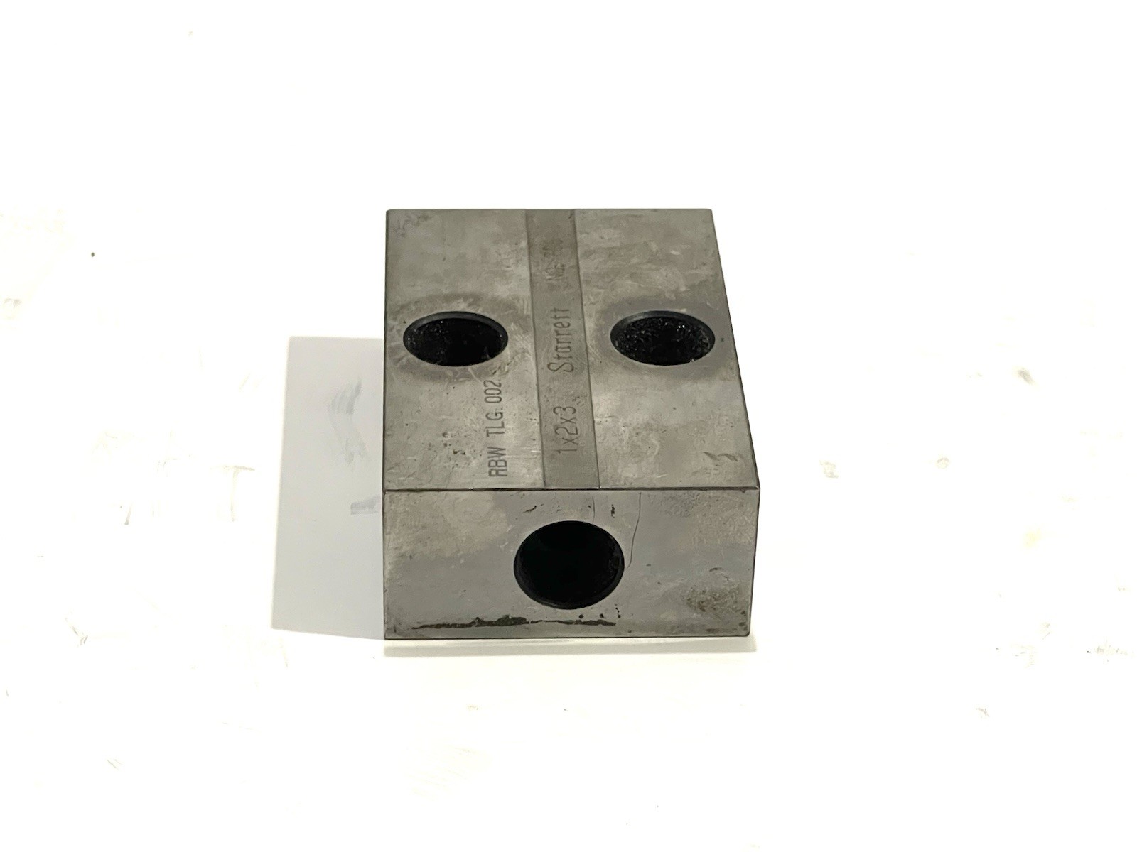 Starrett Tri-Block: 1 Blocks, 5 Holes, 1 in x 2 in x 3 in, 0.0001 in Squareness