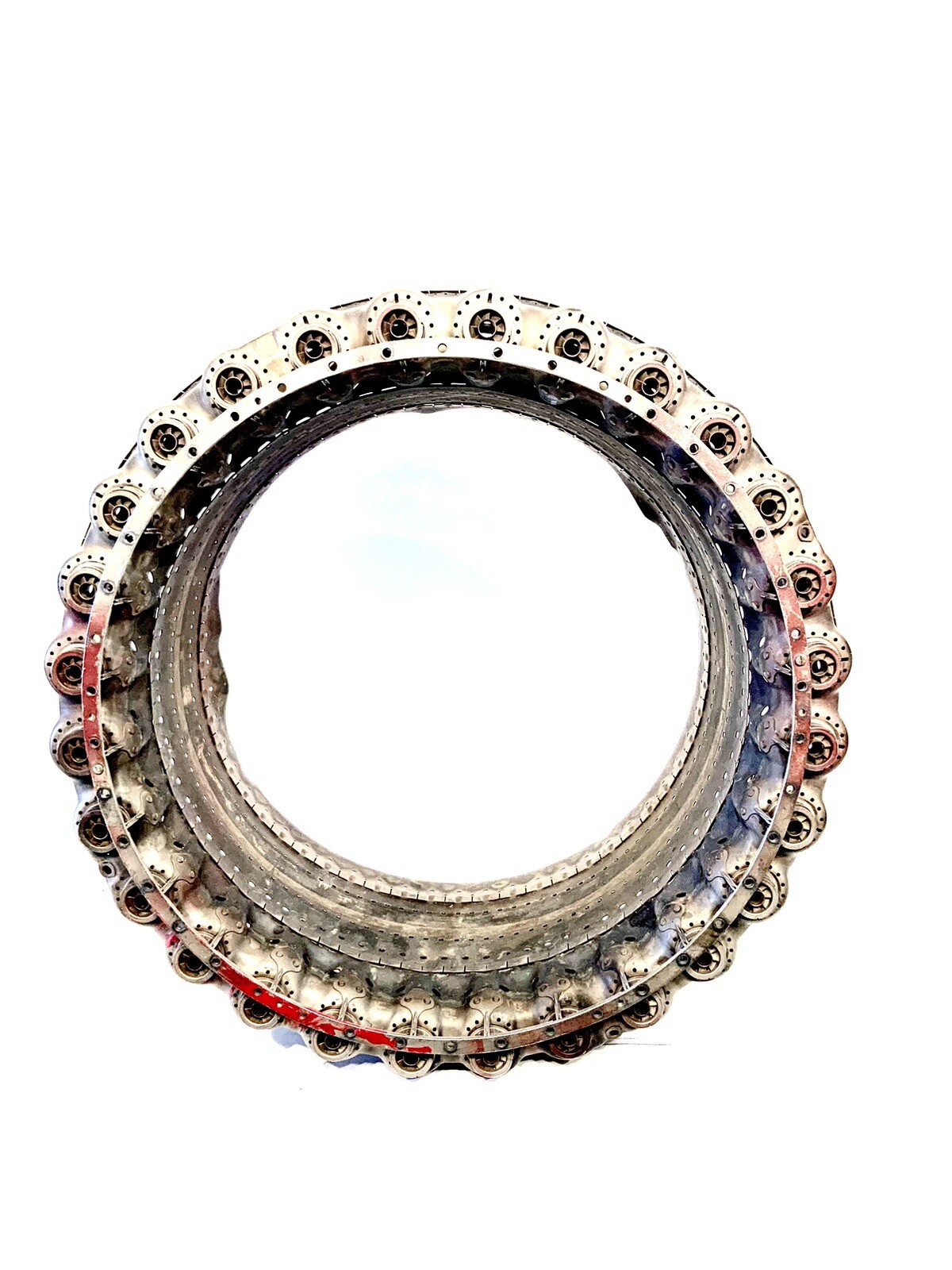 VINTAGE JET ENGINE COMBUSTION RING WITH FUEL VANE INSERTS MUST SEE