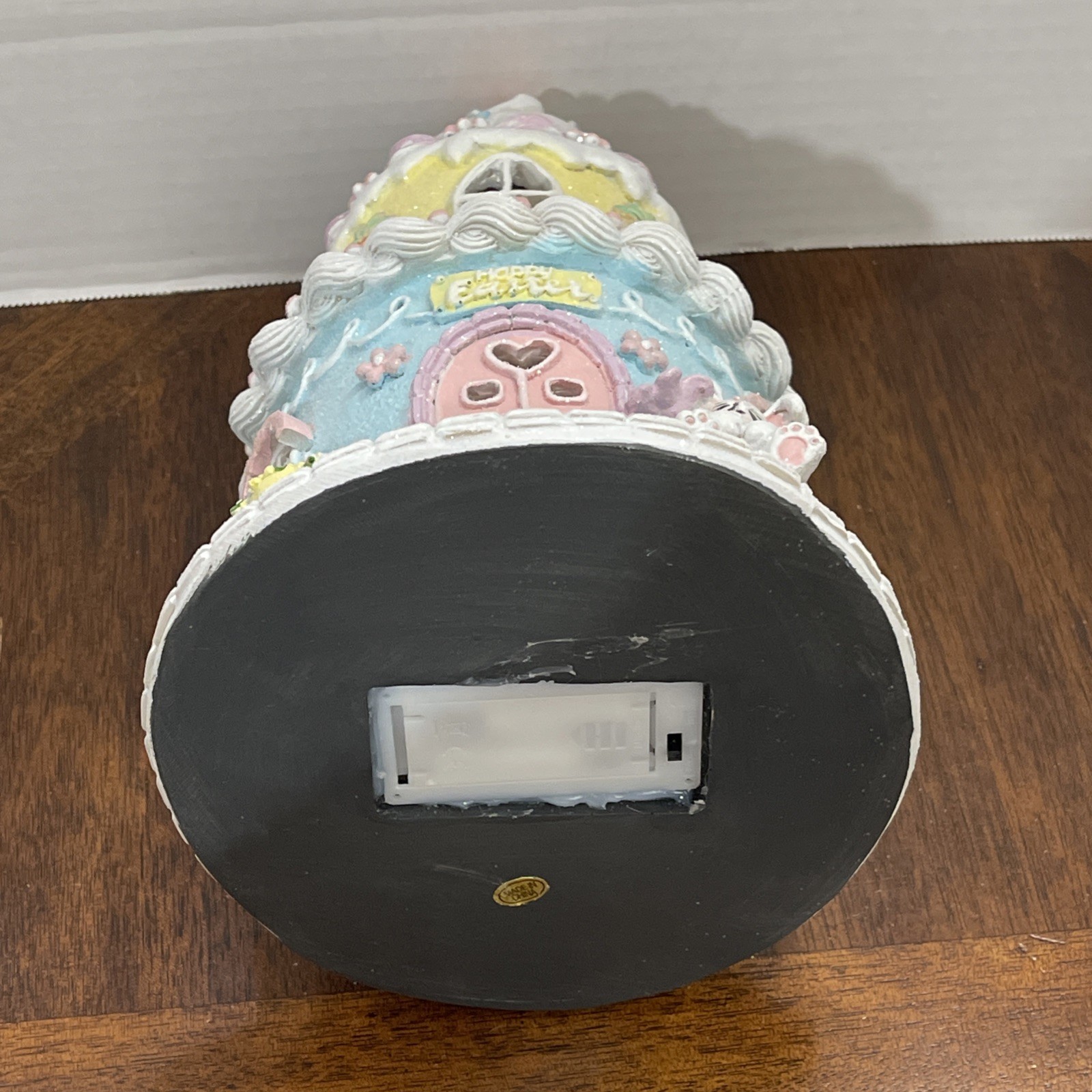 Easter Cake Cupcake Gingerbread House Bunny Carrot LIGHT UP Tabletop Decor 10.5"