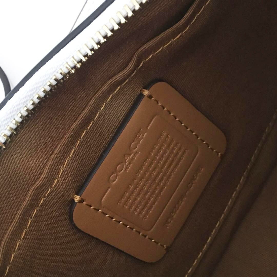 COACH Teri Shoulder Bag In Signature Canvas CA548 White NWT Ships from US