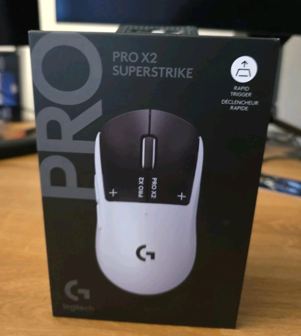 Logitech PRO X2 SUPERSTRIKE Wireless Gaming Mouse White, 44000 DPI, Lightspeed