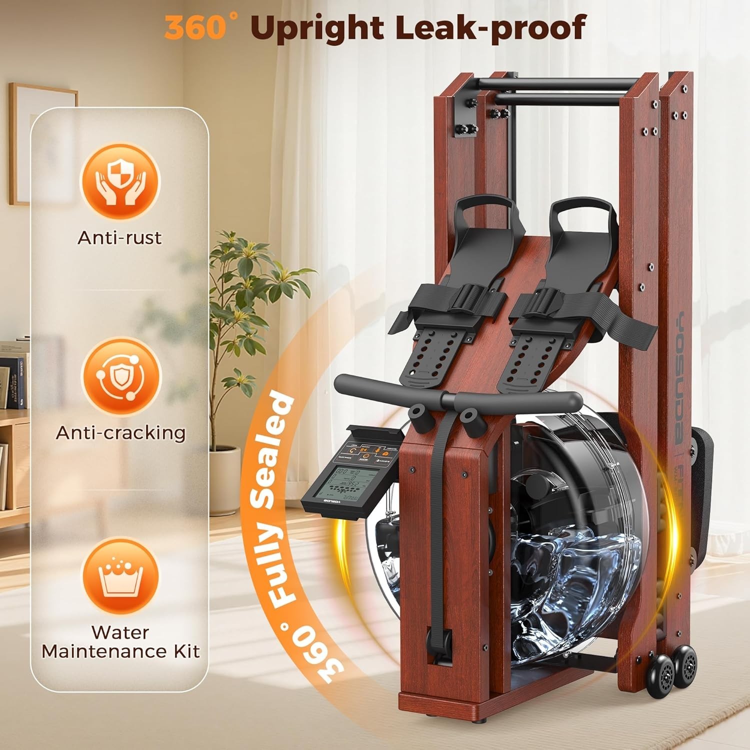 YOSUDA Water Rowing Machines for Home Use- Foldable Rower Machine 400LBS Weight