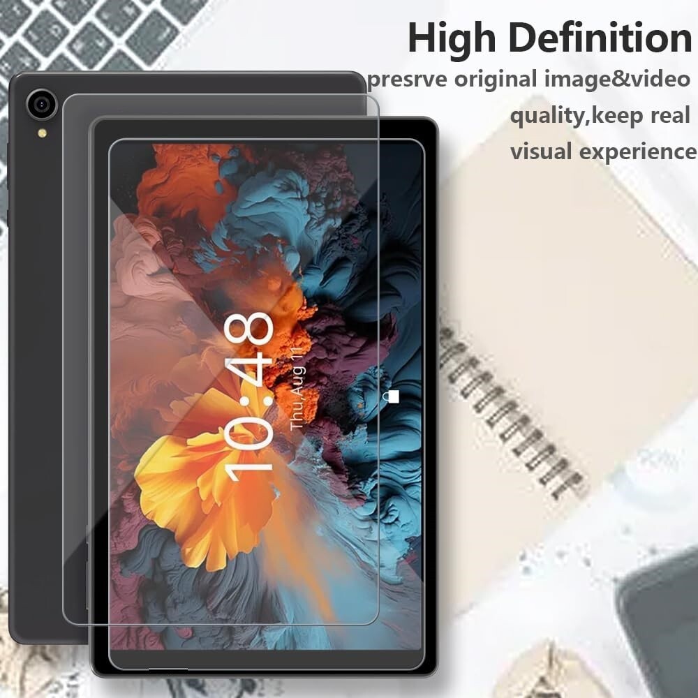 (2 Pack) Screen Protector For 10.1" Android Tablet (Model: C107) Tempered Glass