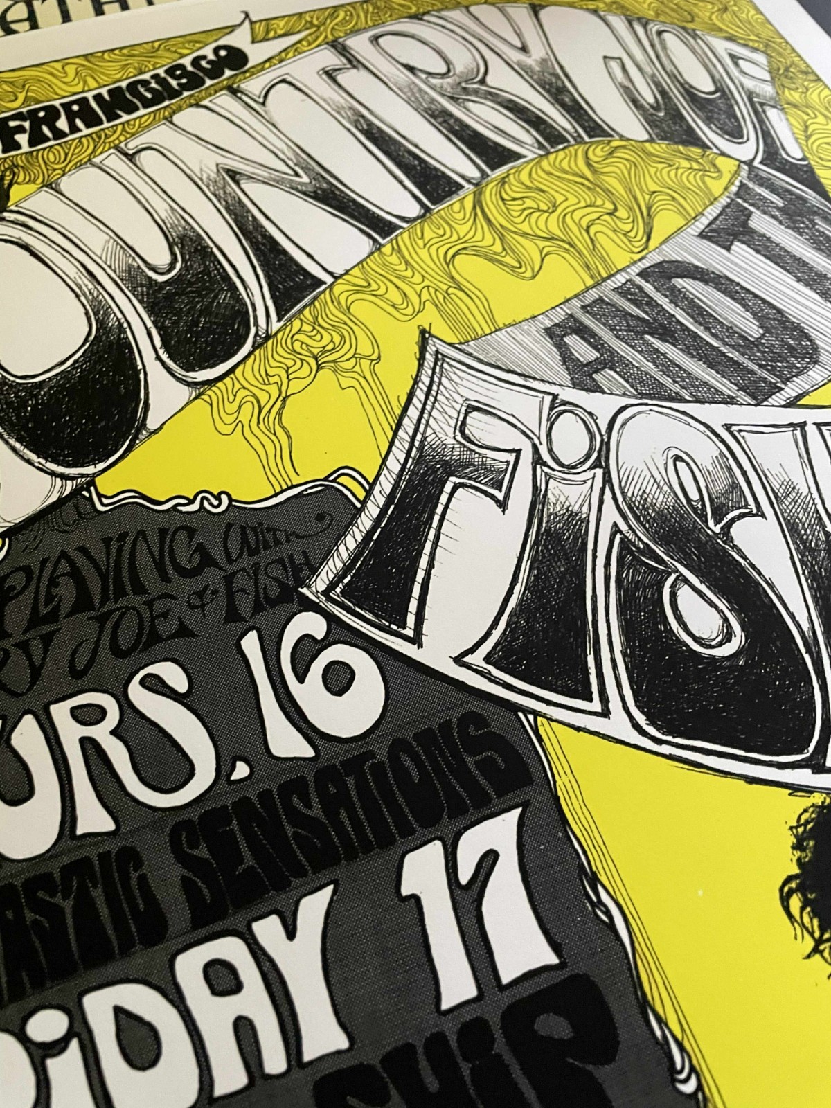 Country Joe and The Fish Band AFTERTHOUGHT 67 Canada Concert Poster 2nd Printing