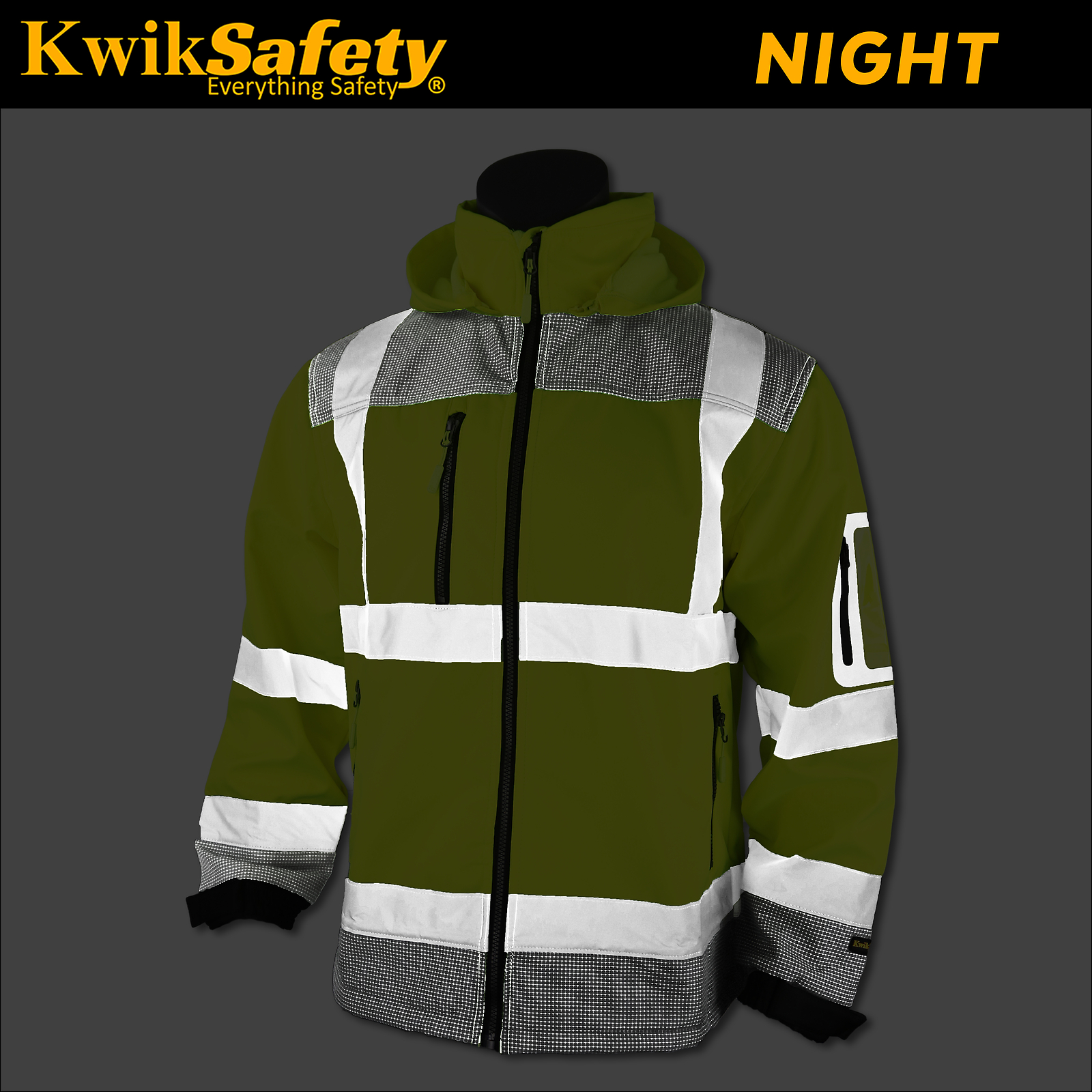 KwikSafety GALAXY Class 3 Soft Shell Safety Jacket ANSI Compliant OSHA
