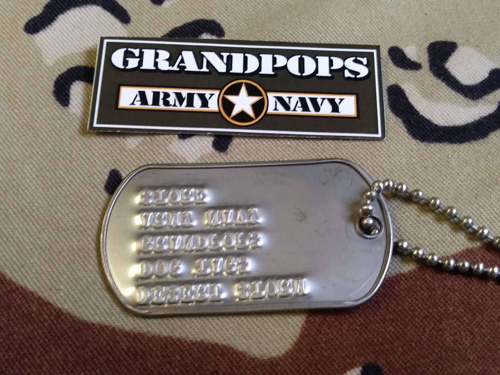 DESERT STORM U.S. MILITARY DOG TAGS CUSTOMIZED