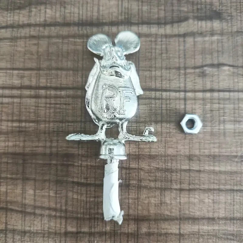 VINTAGE STYLE RAT FINK RAT ROD HOT ROD HOOD ORNAMENT CHECK SIZE AS SHOWN ED ROTH