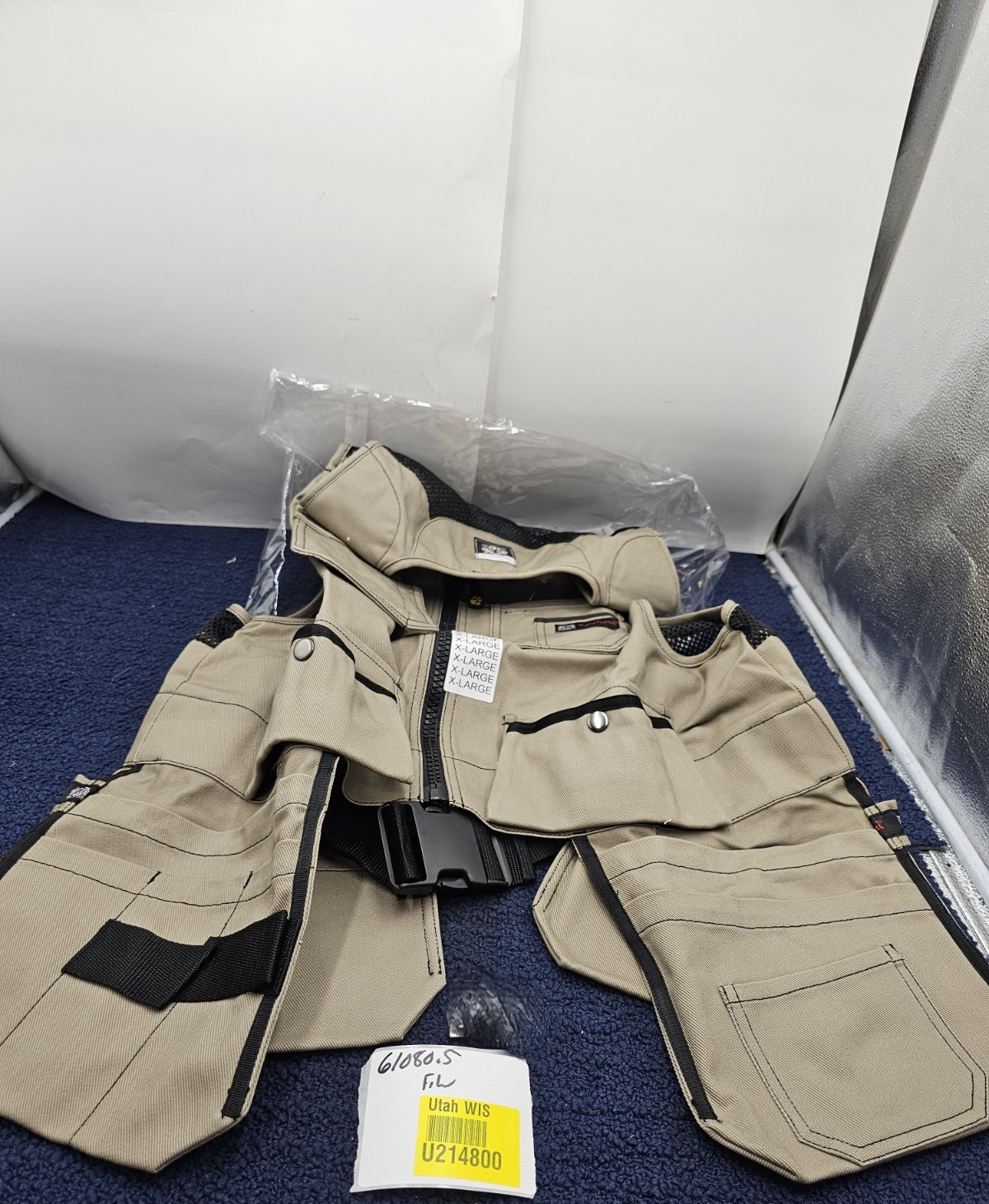 Tiger Trend 501001552XL Utility Tool Vest, Rugged Construction XLarge - Khaki