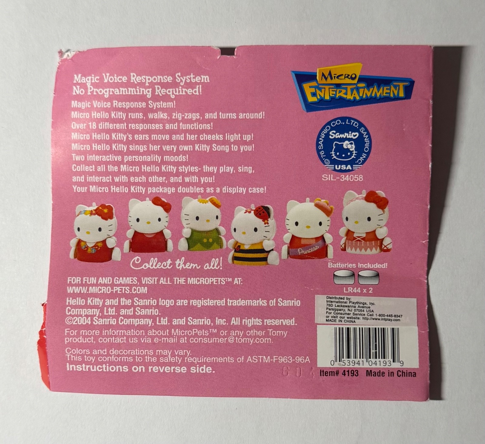 Tomy Micropet collab w/Sanrio Hello Kitty , "Ballerina", 30th Anniversary, 2004