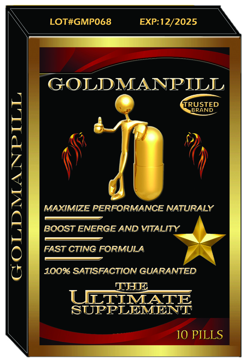 Go Goldman, Natural Male Enhancement Pill GUARANTEED POWERFUL ERECTION 10 Pills