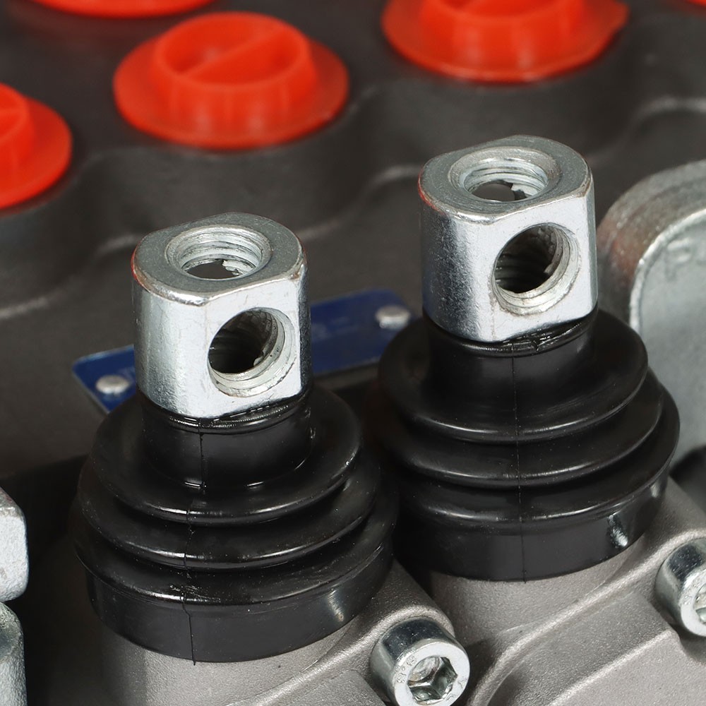 Hydraulic Backhoe 11 GPM Directional Control Valve 6 Spool With 2 Joysticks