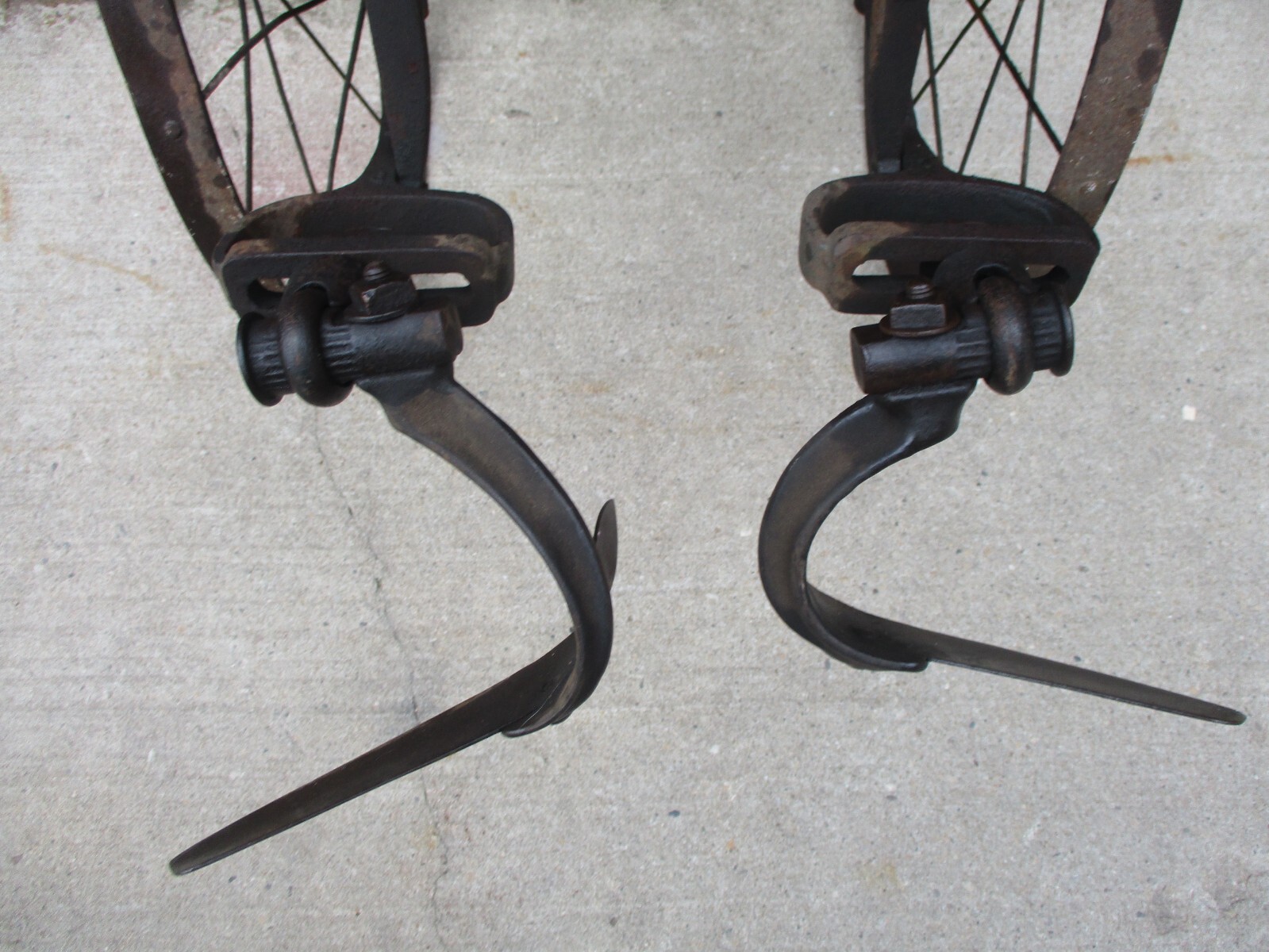 Antique 1900's Excelsior Double Wheel Farming Garden Cultivator Plow Wood /Metal