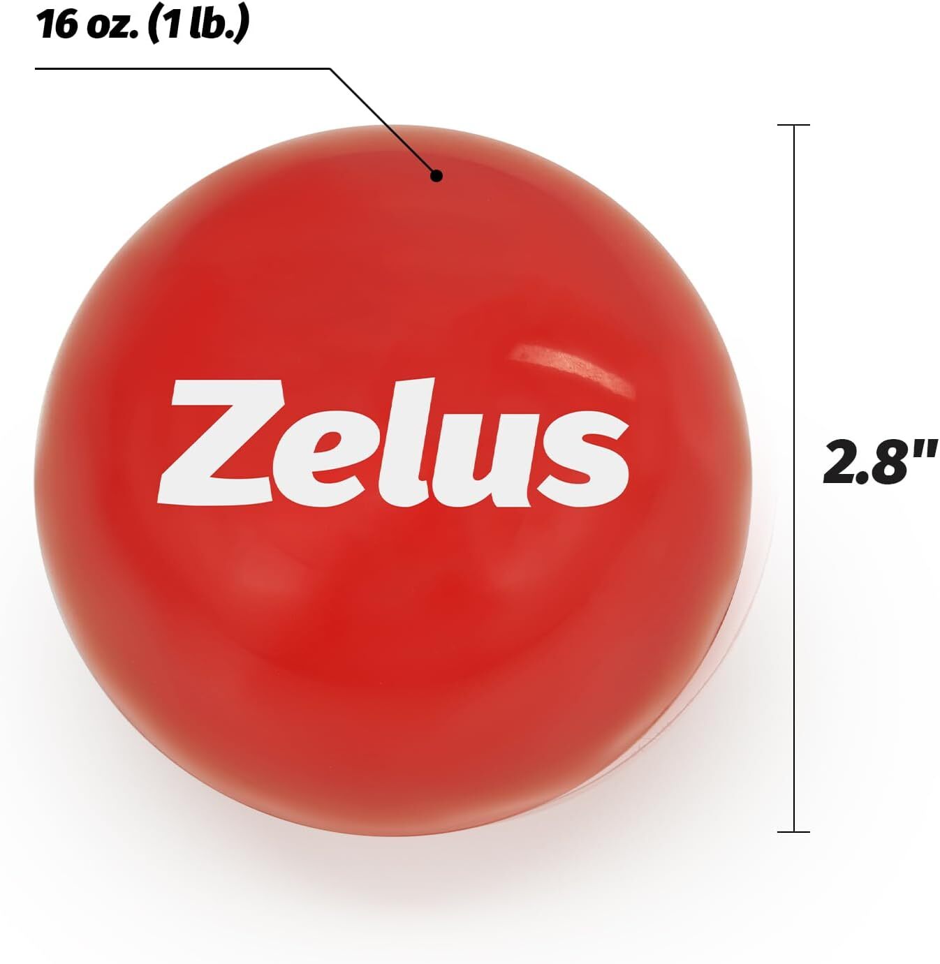 Training ball for softball and baseball practice | 2.8" 1 lb. weighted ball