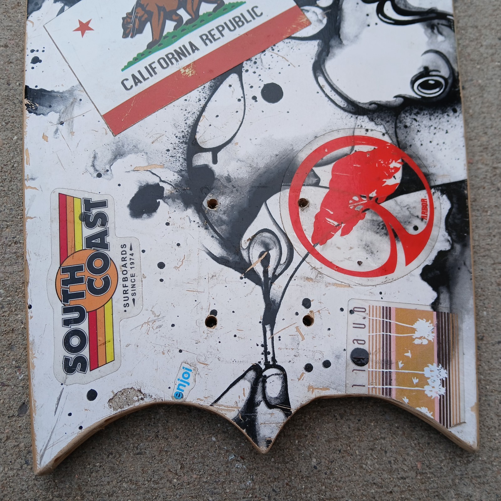 Arbor Bamboo 30.5” x 9.25" Skateboard Deck Koi Fish Cruiser Fish Swallowtail