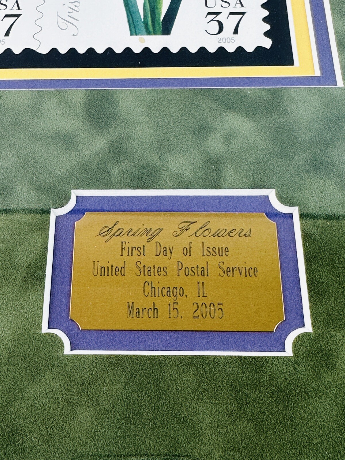 USPS Spring Flowers First Day of Issue Framed Stamps 2005 Lowell Herrero 15x21