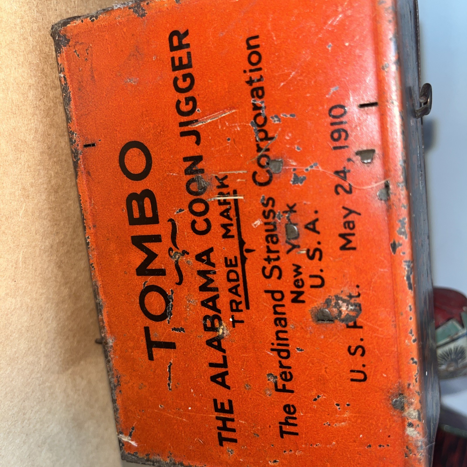 Set of 2 tin toys Ham and Sam The Minstrel Team & “TOMBO “Alabama Coon Jigger