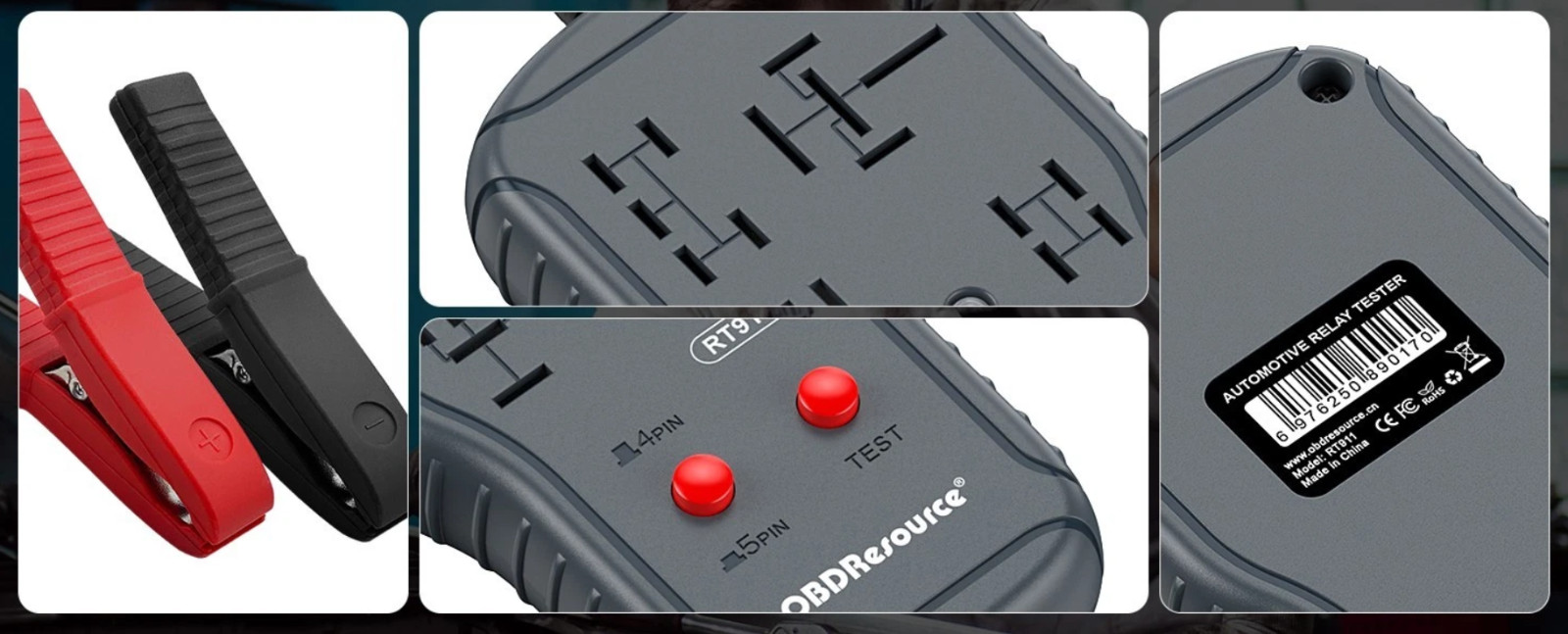 New Automotive Electronic Relay Car Relay Tester Universal 12/24V LED Indicator