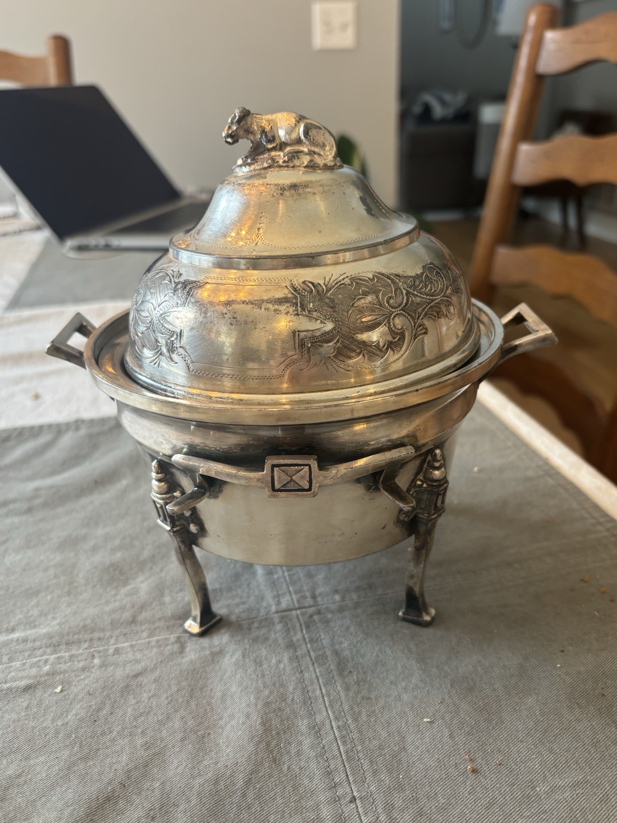 WM. Rogers Silver Plate Butter Serving Set (3pc) plus bonus dish/tray