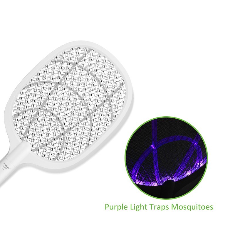 2-in-1 Electronic Mosquito Fly Bug Swatter Insect Killer Zapper Light Trap Lamp